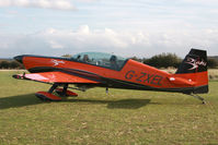 G-ZXEL @ X5FB - Extra EA-300L at Fishburn Airfield in October 2009. - by Malcolm Clarke