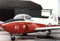 XN494 @ EGQL - Jet Provost T.3A of 1 Flying Training School at RAF Linton-on-Ouse on display at the 1984 RAF Leuchars Airshow. - by Peter Nicholson