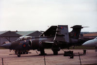 XV165 @ EGQL - Buccaneer S.2B of 12 Squadron at RAF Lossiemouth on the flight-line at the 1984 RAF Leuchars Airshow. - by Peter Nicholson