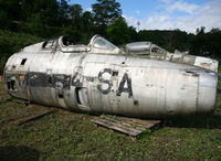 29003 - Ex. Belgium Air Force F-84F part stored in the Savigny-les-Beaune Museum... '4-SA' marks... - by Shunn311