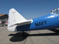 N6411D @ SZP - 1942 North American SNJ-4, P&W R-1340 600 Hp, empennage - by Doug Robertson