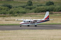G-LEAP @ EGFH - Landing on Runway 22 after droping skydivers. Operated by Skydive Swansea. - by Roger Winser