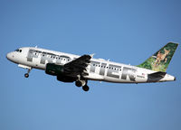N936FR @ KPHL - Frontier Airlines A319 climbing out from 27L at PHL - by T.P. McManus
