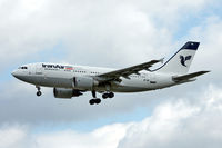EP-IBK @ EDDF - Iran Air Airbus A310-304 to approach on RWY25L in FRA/EDDF - by Janos Palvoelgyi