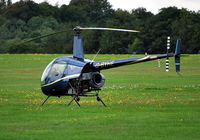 G-BYHE @ EGTB - Robinson R22 Beta at Wycombe Air Park - by moxy