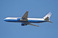 N643UA @ KLAX - United Airlines Boeing 767-322, N643UA 25R departure KLAX. - by Mark Kalfas