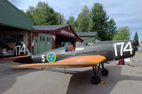 SE-BPU @ ESSL - Klemm Kl 35D parked in front of the hangars of the Linköpings Flygklubb. - by Henk van Capelle