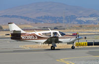 N1380J @ KCCR - Locally-based 1975 Rockwell Intl 112A taxis for take-off at Buchanan Field - by Steve Nation