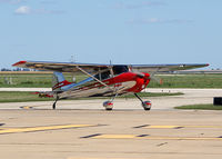 N3107A @ KDEC - Classic Cessna 170B landing at Decatur, Illlinois KDEC. - by Doug Wolfe