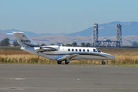 N113BG @ KAPC - 7G's Aviation 2002 Cessna 525A passing Napa River RR bridge for return flight to KBFL Bakersfield Meadows Fld, CA - by Steve Nation