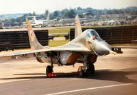 7501 @ EGVA - MiG-29 Fulcrum A of 11th Fighter Regiment Czech Air Force on the flight-line at the 1991 Intnl Air Tattoo at RAF Fairford. - by Peter Nicholson