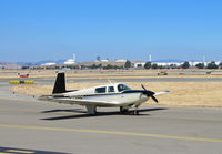 N231BB @ KCCR - Locally-based 1981 Mooney M20K taxiing for East Ramp - by Steve Nation