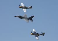 94-0042 @ YIP - Heritage flight with 2 P-51s - by Florida Metal