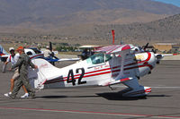 N237MP @ KRTS - Race #42 Perkins Malcolm E PITTS S1-S The Other Woman after morning heat in Biplane Race class  @ 2009 Reno Air Races - by Steve Nation