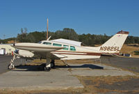 N9825L @ KAUN - 1963 Cessna 320 in later afternoon sun @ Auburn, CA - by Steve Nation