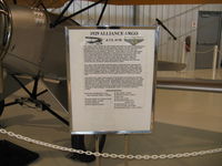 N2M @ ANE - 1929 Alliance Aircraft A-1 ARGO, Alliance Hess WARRIOR 7 cylinder radial 125 Hp, How rare is this?-sole airworthy survivor! Data card. At Golden Wings Museum. Please select Large version for better legibility. This is worth the read! - by Doug Robertson