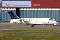 M-JSTA @ EGGW - 2005 Canadair CL604 Challenger, c/n: 5639 at Luton - by Terry Fletcher