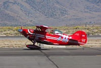 N49310 @ KRTS - Race # 711 1982 Aerotek PITTS SPECIAL S-1S returns from morning heat in Biplane Class @ 2009 Reno Air Races - by Steve Nation
