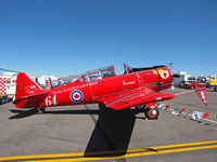 CF-WLO @ KRTS - Race #64 is a CCF Harvard Mk. IV in Royal Canadian Air Force Red Knights colors being readied for T-6 Class racing @ 2009 Reno Air Races - by Steve Nation