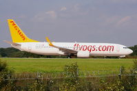 TC-AAU @ EGCC - Pegasus Airlines - by Chris Hall