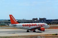 G-EZET @ LEPA - Lining up for a low-cost take off to somewhere in Europe. - by Holger Zengler