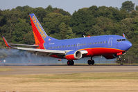 N353SW @ ORF - Southwest Airlines N353SW landing RWY 23. - by Dean Heald