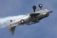 N22NA @ NTU - Bill Leff in his North American T-6G upside down as he puts on a great show.