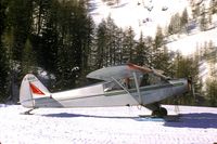 F-BOUI @ ZZZZ - PA-18/95. OPR: Aéroclub de Valloire. Location: Bonnenuit,F-73450,Valloire. No ICAO tetragram. Airstrip LID: LF7332.Google Earth:45° 07' 10.38 N,006° 25' 07.88 E.
Pilot in command: Pierre Blin,aka Bidouille,the legendary mountain pilot who created th - by AERO CLUB DE VALLOIRE