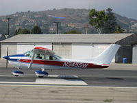 N345SW @ SZP - 1977  Cessna 182 SKYLANE, Continental O-470-S 230 Hp, takeoff roll Rwy 22 - by Doug Robertson