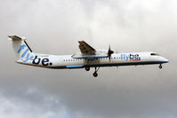 G-ECOC @ EGNT - Bombardier DHC-8-402 on finals to 07 at Newcastle Airport in August 2010. - by Malcolm Clarke