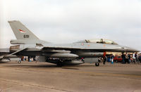 691 @ EGVA - F-16B Falcon, callsign Norwegian 5087 Charlie, of 334 Skv on display at the 1997 Intnl Air Tattoo at RAF Fairford. - by Peter Nicholson
