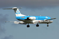 PH-KZK @ EGNT - Fokker 70 (F28-0070) on short finals to 07 at Newcastle Airport, August 2010. - by Malcolm Clarke