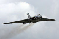 G-VLCN @ EGBR - Avro 698 Vulcan B2 captured whilst carrying out a few circuits of Breighton Airfield during the September 2010 Helicopter Fly-In. - by Malcolm Clarke