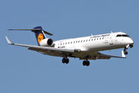 D-ACPH @ EGNT - Canadair CL-600-2C10 Regional Jet CRJ-701ER on Approach to Newcastle Airport, August 2010. - by Malcolm Clarke