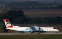 OE-LGB @ EDDP - Taxiing to rwy 08L for take off to Vienna - by Holger Zengler