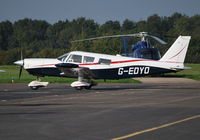 G-EDYO @ EGTB - Piper Cherokee Six at Wycombe Air Park. - by moxy