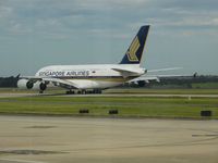 9V-SKJ @ YMML - Singapore Airlines A380 taxying for departure, Melbourne. - by red750