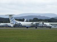 G-ECOV @ EGPH - Flybe Dash 8Q-402 arrives at EDI With G-FBEE In the back ground - by Mike stanners
