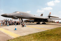 85-0075 @ EGVA - Another view of the B-1B Lancer from Ellsworth AFB's 28th Bombardment Wing on display at the 1997 Intnl Air Tattoo at RAF Fairford. - by Peter Nicholson