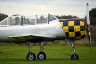 G-LYFA @ EGCB - 1982 Intreprinderea De Avioane Bacau YAK-52, c/n: 822608 prepares to depart Barton