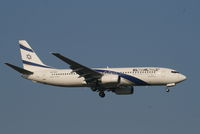 4X-EKI @ EBBR - Flight LY331 is descending to RWY 02 - by Daniel Vanderauwera