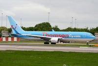 G-OBYF @ EGCC - Thomson Boeing 767 now fitted with winglets - by Chris Hall