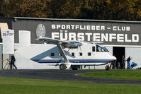 OE-FDP @ LOGF - Pink Aviation Skyvan