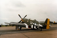 N6340T @ MHZ - P-51D Mustang 44-63221 on display at the 1985 RAF Mildenhall Air Fete. - by Peter Nicholson