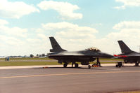 276 @ MHZ - F-16A Falcon of 332 Skv Royal Norwegian Air Force on the flight-line at the 1988 RAF Mildenhall Air Fete. - by Peter Nicholson