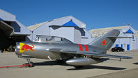 N687 @ KCMA - RED BULL MIG-15UTI in Soviet cs  (painted as NX687) at Camarillo Airport (CA) home base on sunny, balmy January day - by Steve Nation