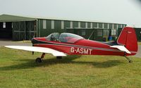 G-ASMT @ EGFH - Rare aircraft visits Swansea Airport - by Roger Winser