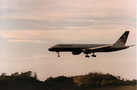 G-BIKA @ EGPH - Boeing 757-236 of British Airways on final approach to Edinburgh in September 1988. - by Peter Nicholson