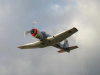 N313YK @ SZP - 1964 Nanchang China CJ-6A, Vedeneev (Ivchenko) M-14P 360 Hp upgrade, newly refinished, takeoff climb Rwy 22, gear already up - by Doug Robertson