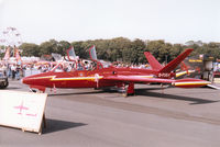 G-FUGA @ EGQL - CM-170 Magister in Belgian Air Force Red Devils aerobatic displeay team colours on display at the 1996 RAF Leuchars Airshow. - by Peter Nicholson